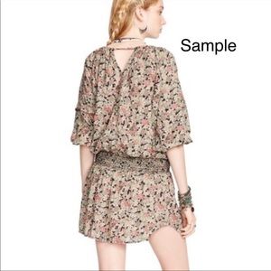 𝅺DENIM & Supply Ralph Lauren boho print drop waist dress, Size LG